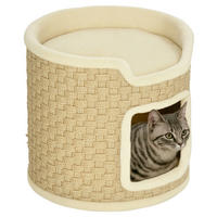 PawHut Kratztonne khaki Polyester B/H/L: ca. 38x37x38 cm Kratztonne - khaki (38,00/38,00/37,00cm) - PawHut