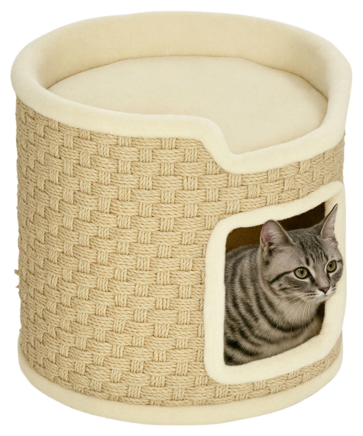 PawHut Kratztonne khaki Polyester B/H/L: ca. 38x37x38 cm Kratztonne - khaki (38,00/38,00/37,00cm) - PawHut