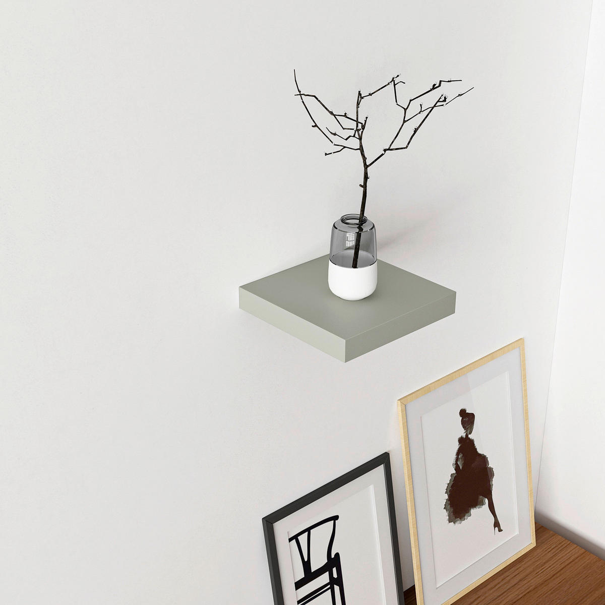 Wandboard Shelvy 23 salbei B/H/T: ca. 23x4x24 cm Shelvy 23 - salbei (23,00/4,00/24,00cm)