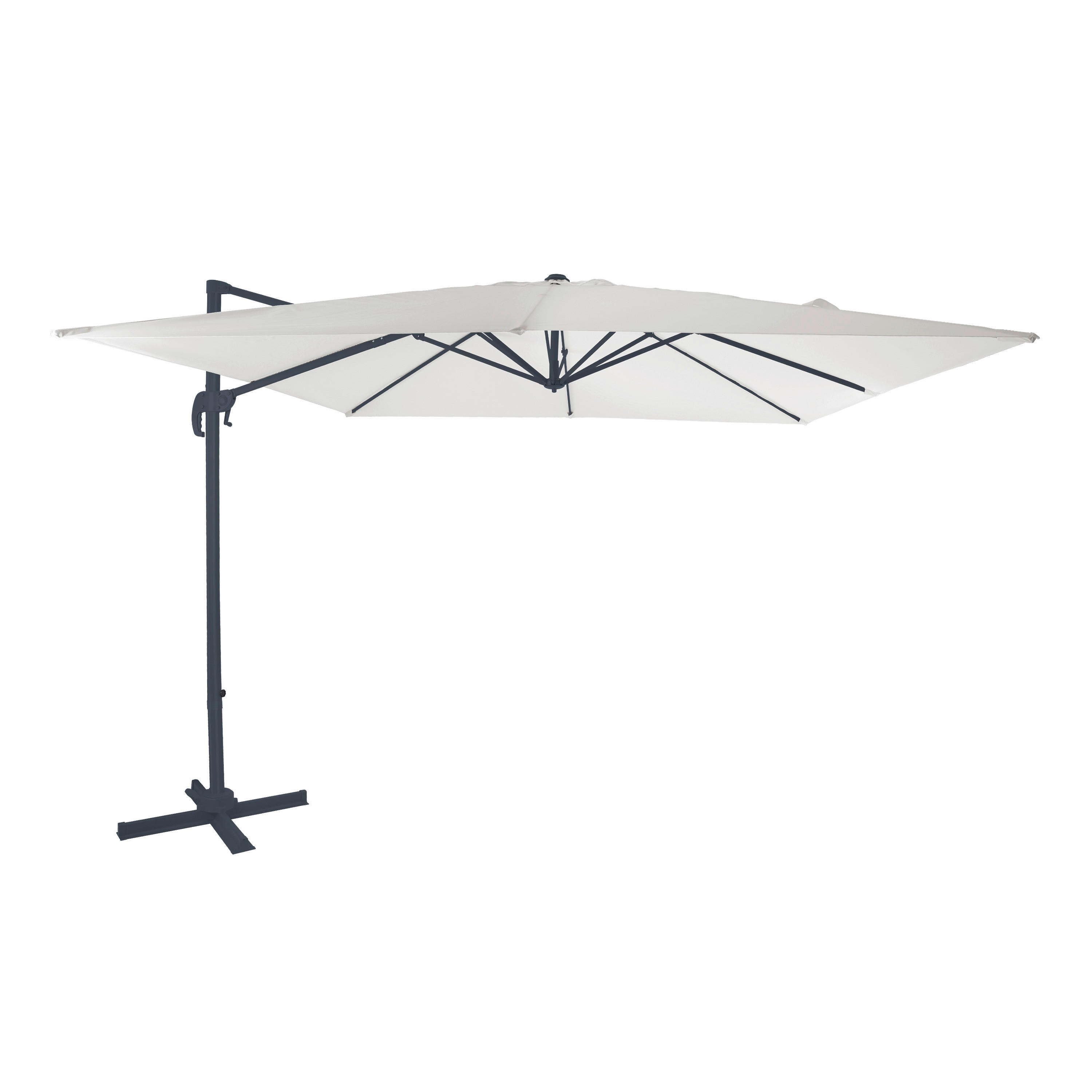 AXI Outdoor Living Ampelschirm Nima anthrazit Metall B/H/L: ca. 300x250x300 cm Nima - beige/anthrazit (300,00/300,00/250,00cm) - AXI Outdoor Living