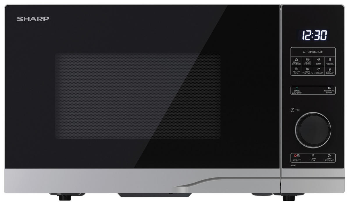 Sharp Mikrowelle YC-PS254AE-S silber Glas B/H/T: ca. 48,3x28,1x40,3 cm Mikrowelle YC-PS254AE-S Sharp - silber (48,30/28,10/40,30cm) - Sharp