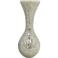 POCOline Vase silber Glas B/H/L: ca. 20x44x20 cm Vase_Mosaik - silber (20,00/20,00/44,00cm) - POCOline