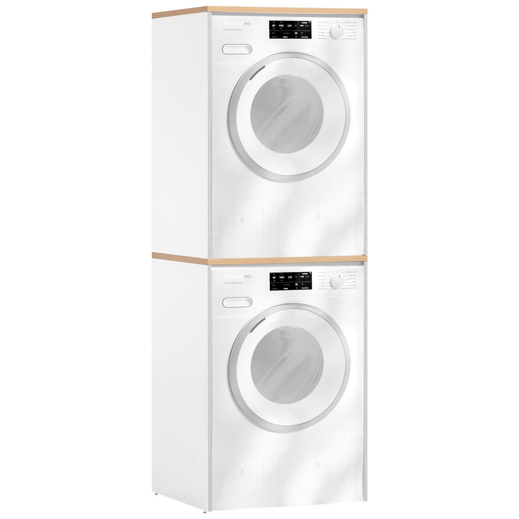 Thumbnail - Unterschrank Solea weiß matt Eiche hell Nachbildung B/H/T: ca. 67,1x190,7x60 cm