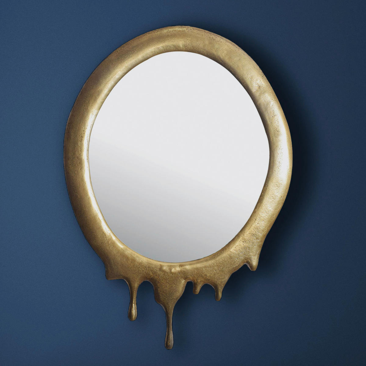 Wandspiegel gold Metall B/H/T: ca. 50x71x3 cm Wandspiegel - gold (50,00/71,00/3,00cm) - Wohnling