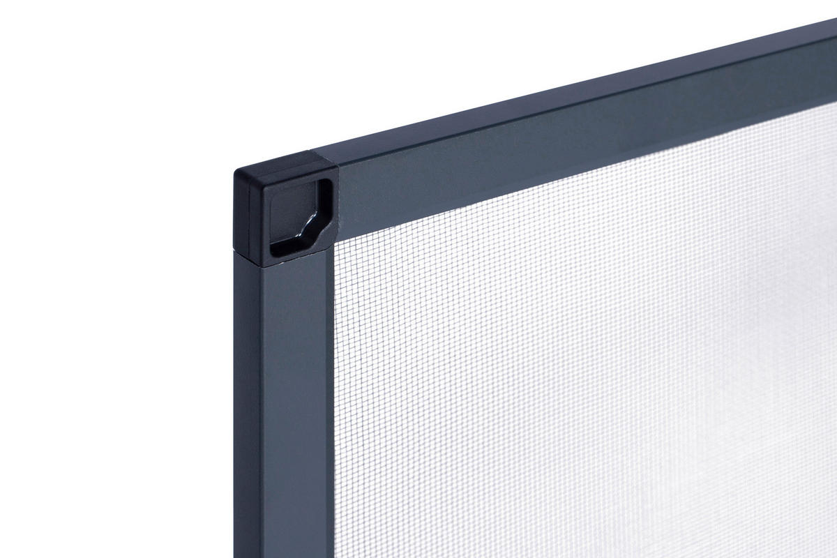 Fliegengitter anthrazit B/L: ca. 100x210 cm Fliegengitter-Spannrahmen-Tür - anthrazit (100,00/210,00cm)