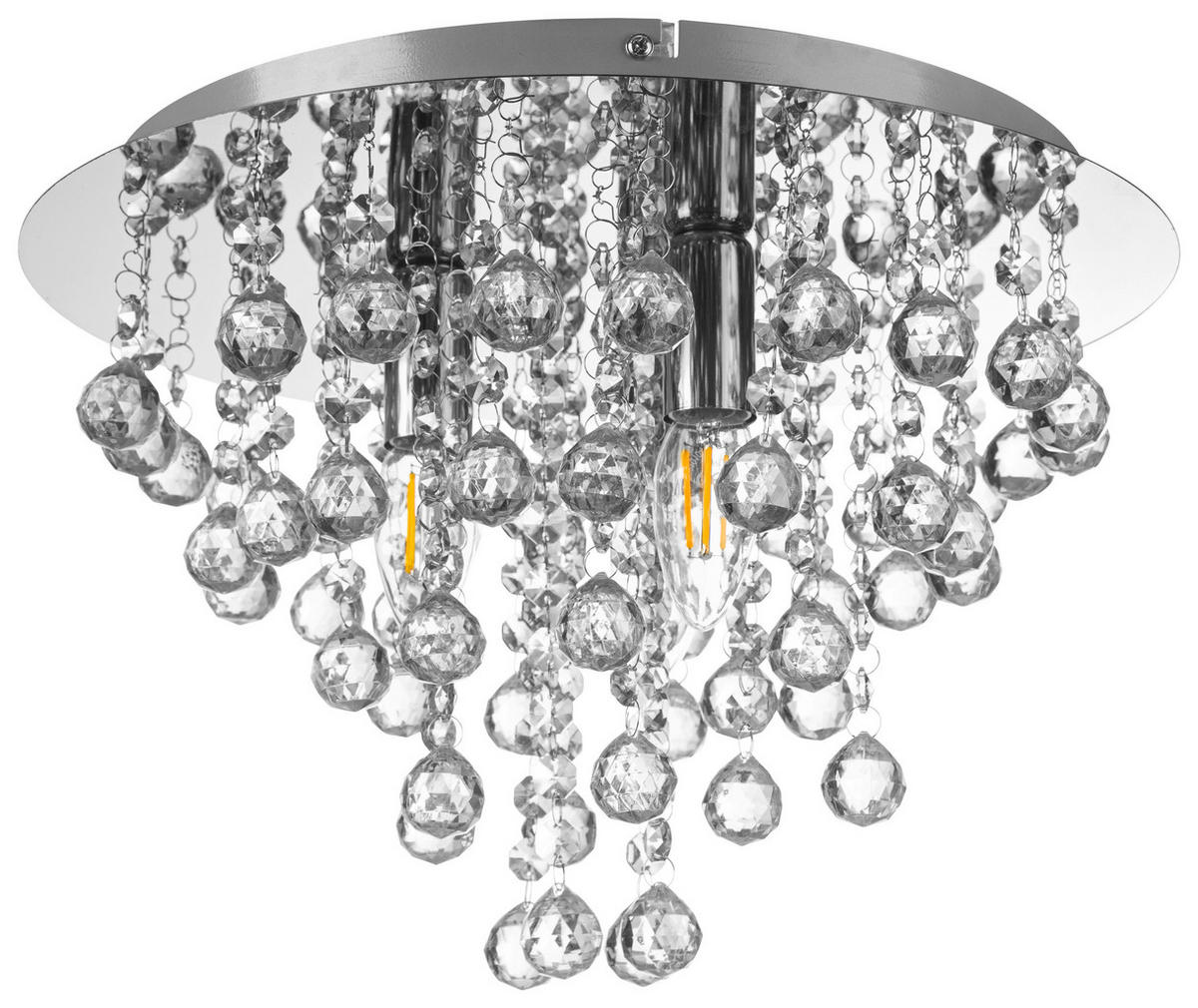 GLOBO Deckenleuchte LONDON 63040306X Chrom Metall H/D: ca. 26x38 cm E14 3 Brennstellen LONDON - Chrom (38,00/26,00cm) - GLOBO