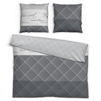 Baumwoll Bettwäsche Renforce Bettwäsche_Renforce Home_sweet - grau (200,00/200,00cm)