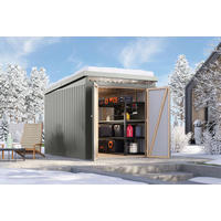 Karibu Gartenhaus IIndra 2,5 grau B/H/T: ca. 206x213x289 cm IIndra 2,5 - grau (206,00/213,00/289,00cm) - Karibu