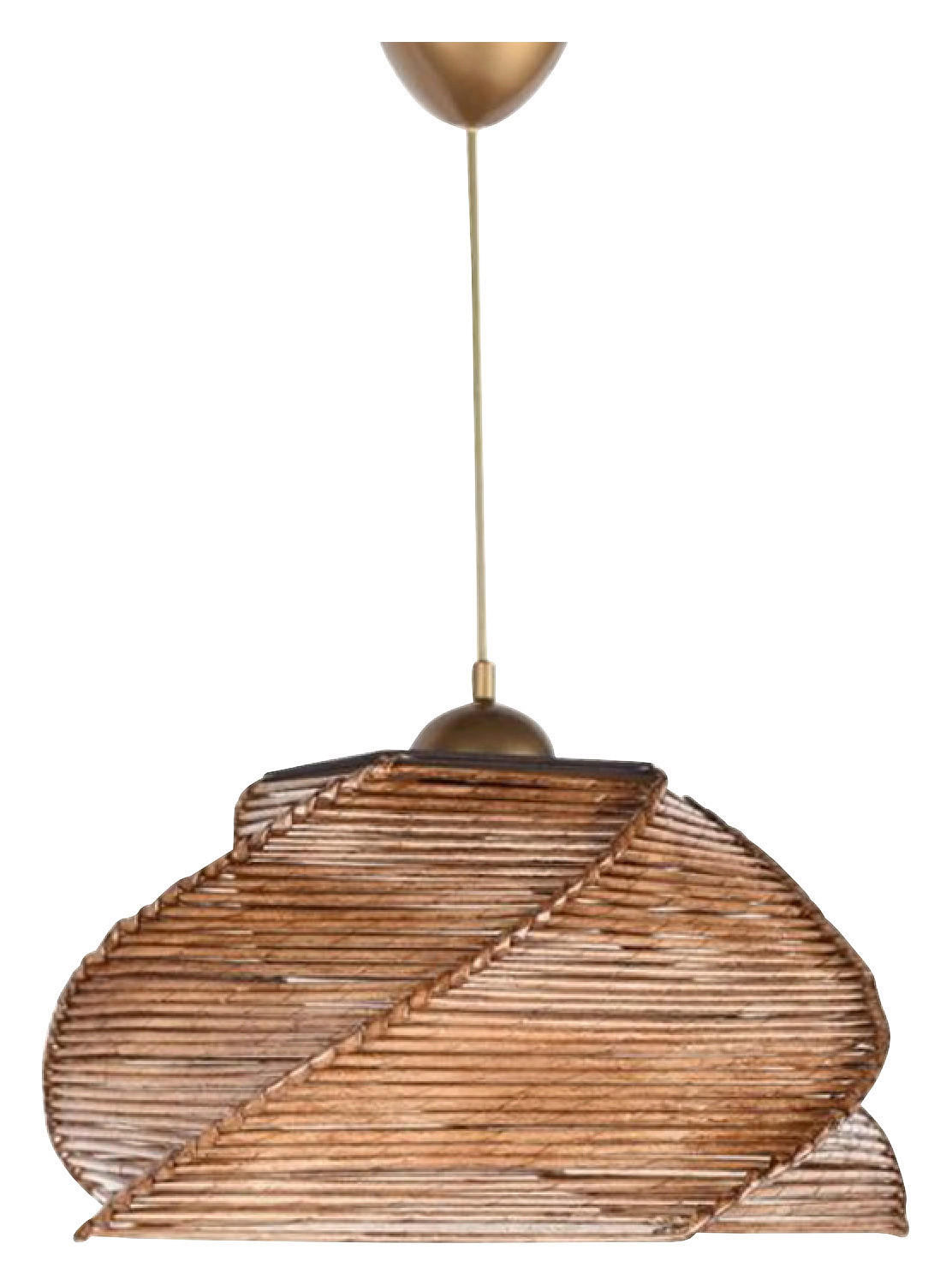 Opviq Pendelleuchte Bambus B/H/T/L/D: ca. 36x65x36x36x36 cm E27 1 Brennstellen Pentagone - (36,00/36,00/65,00cm) - Opviq