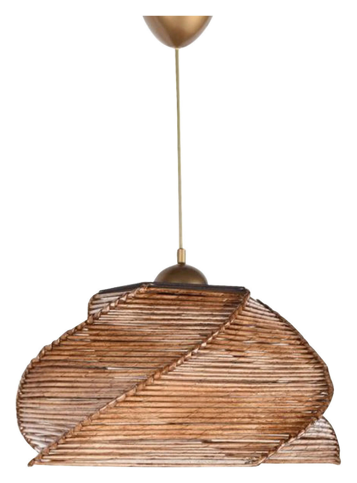 Opviq Pendelleuchte Bambus B/H/T/L/D: ca. 36x65x36x36x36 cm E27 1 Brennstellen Pentagone - (36,00/36,00/65,00cm) - Opviq