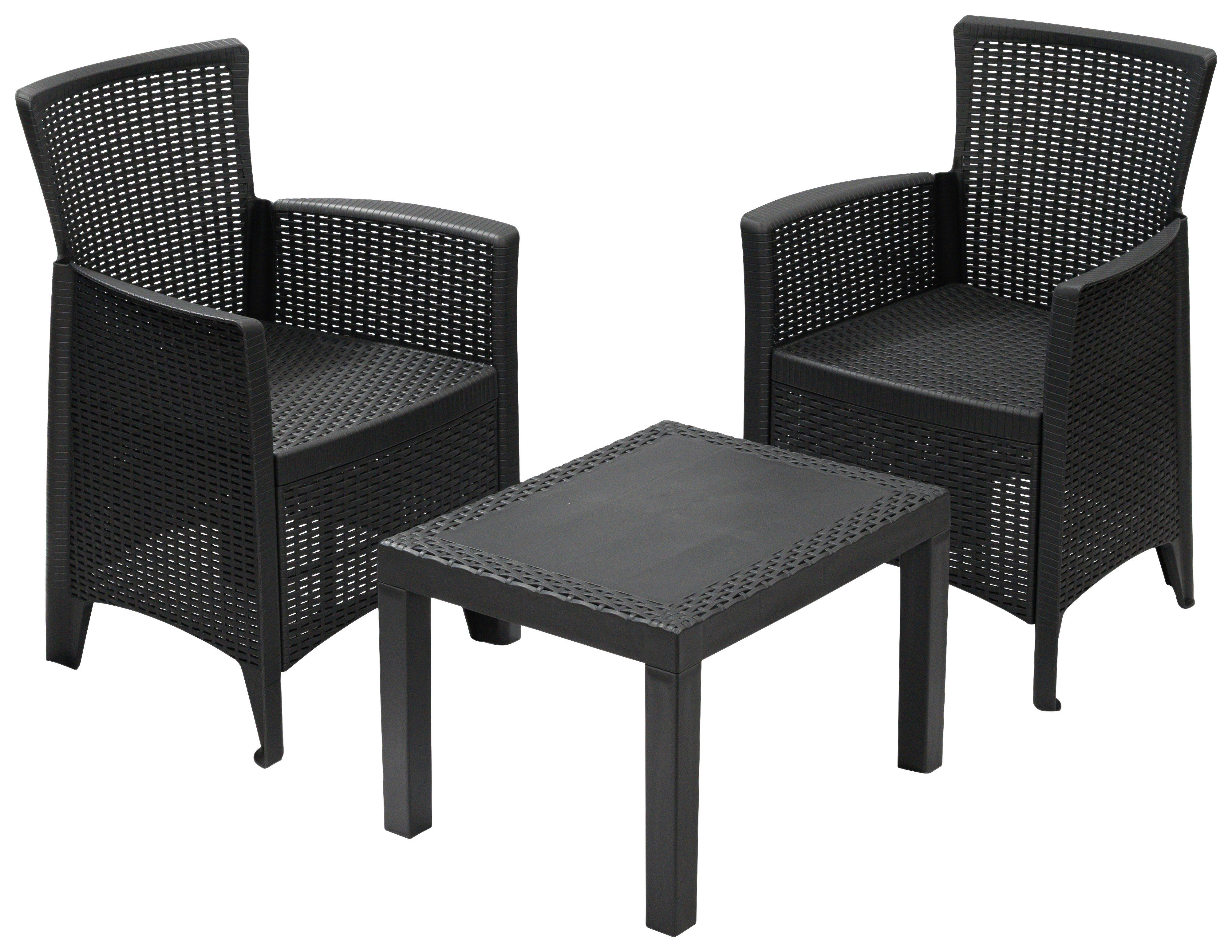 ProGarden Loungeset Forest anthrazit Polypropylen Forest - anthrazit - ProGarden