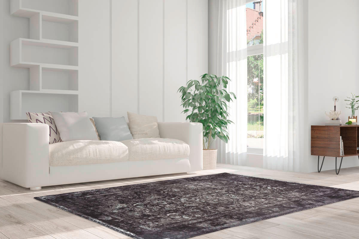 360Living Teppich Vintage grau B/L: ca. 140x200 cm Vintage - grau (140,00/200,00cm) - 360Living