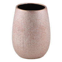 Zahnputzbecher roségold Steingut B/H/L: ca. 8x11x8 cm Zahnputzbecher_Hollywood rosegold - roségold (8,00/8,00/11,00cm) - Axentia