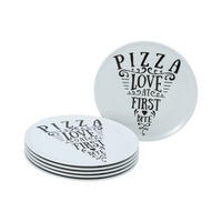 CreaTable Pizzateller-Set Europa weiß Porzellan D: ca. 33 cm Europa - weiß (33,00cm) - CreaTable
