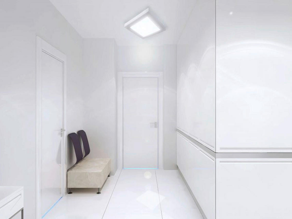 Näve Leuchten LED Deckenleuchte NV1102003 weiß Aluminium Kunststoff B/H/L: ca. 21x4x22 cm null 90 Brennstellen Simplex - weiß (22,00/21,00/4,00cm) - Näve Leuchten