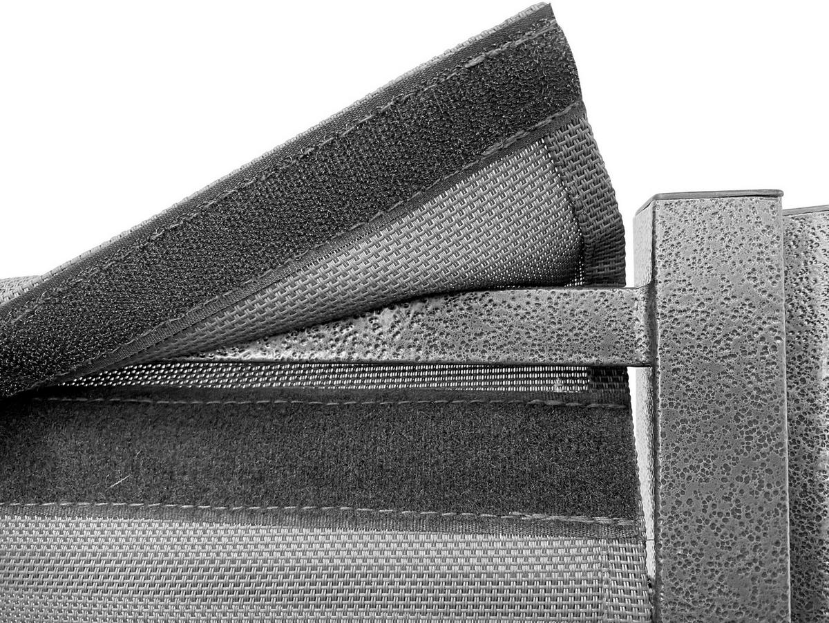 Grasekamp Paravent Venecia schwarz Stahl B/H/L: ca. 25x195x180 cm Venecia - schwarz/anthrazit (180,00/25,00/195,00cm) - Grasekamp