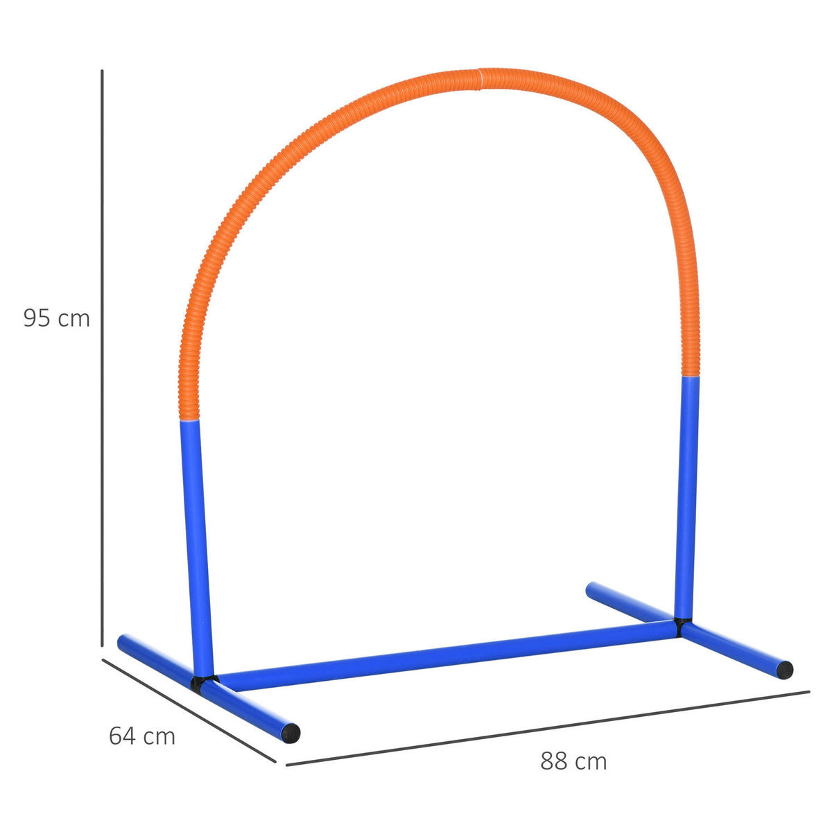 PawHut Hunde-Agility-Set orange Kunststoff B/H/L: ca. 64x95x88 cm Hunde-Agility-Set - orange/blau (88,00/64,00/95,00cm) - PawHut