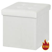 POCOline Sitzhocker weiß B/H/L: ca. 38x38x38 cm Sitzhocker_Samt - weiß (38,00/38,00/38,00cm) - POCOline