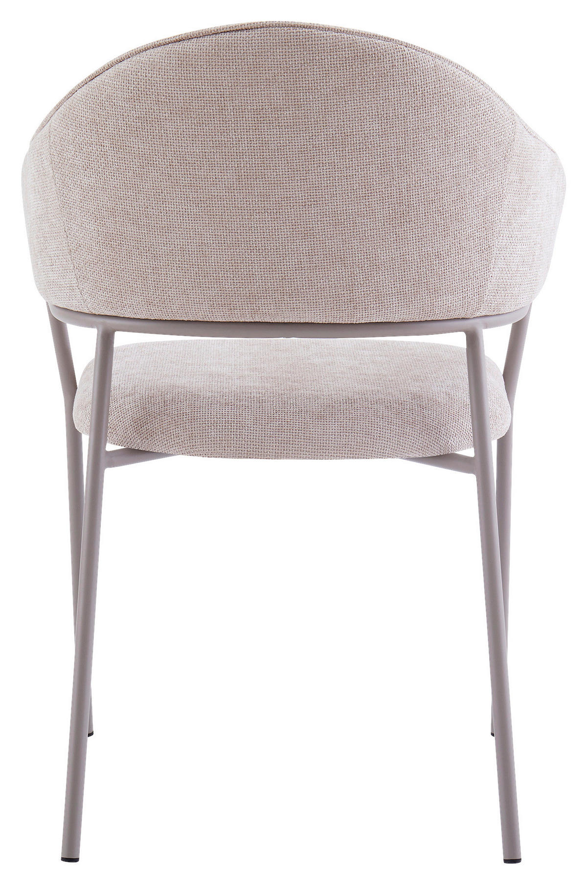 Stuhl CURVE grau taupe Metall Stoff B/H/T: ca. 60x86x58 cm CURVE - taupe/grau (60,00/86,00/58,00cm) - byLIVING