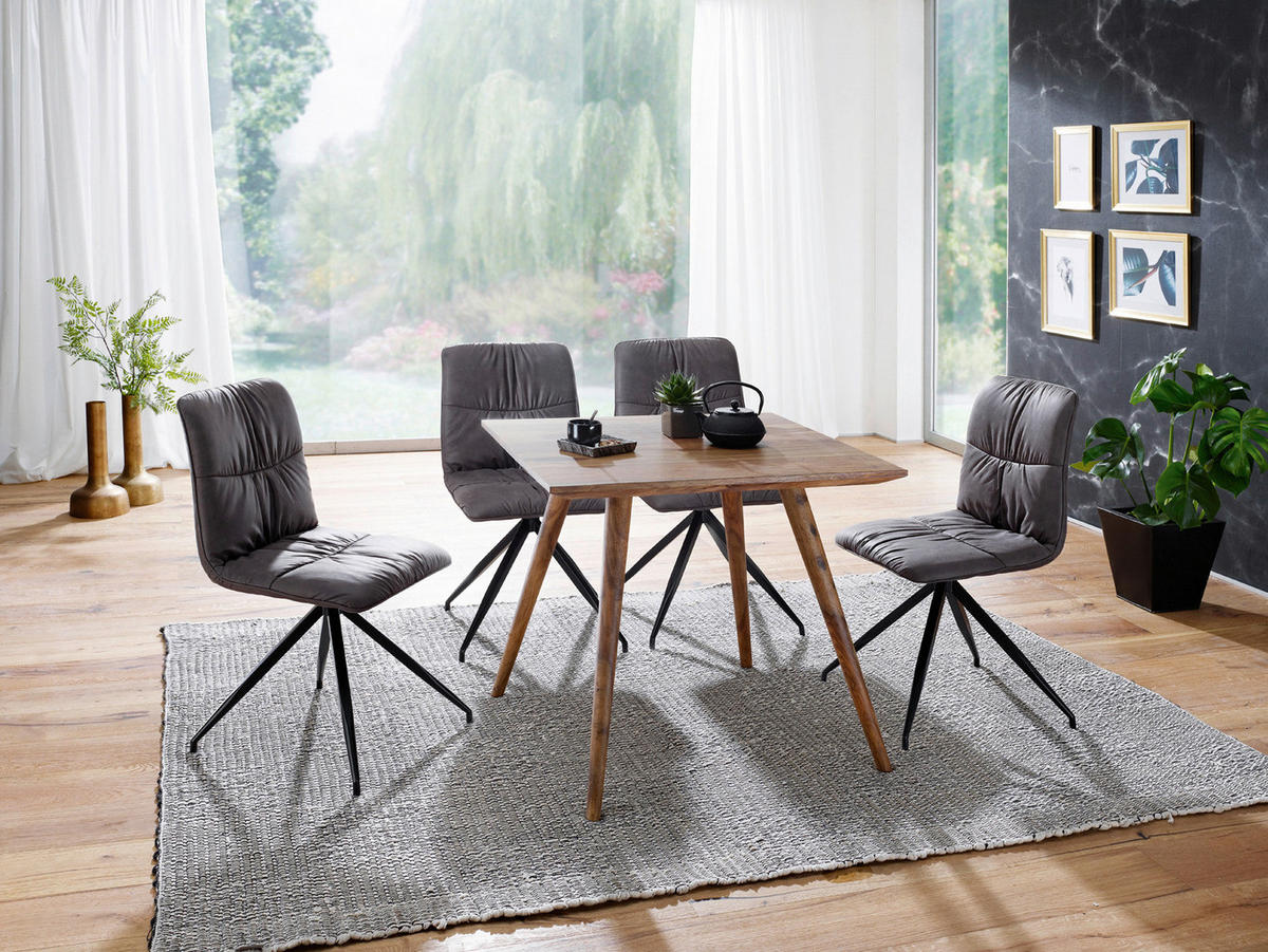Esstisch natur B/H/T: ca. 80x76x80 cm Esszimmertisch - natur (80,00/76,00/80,00cm) - Wohnling