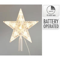 Dekorationsartikel warmweiß LED-Baumspitze_Stern - warmweiß