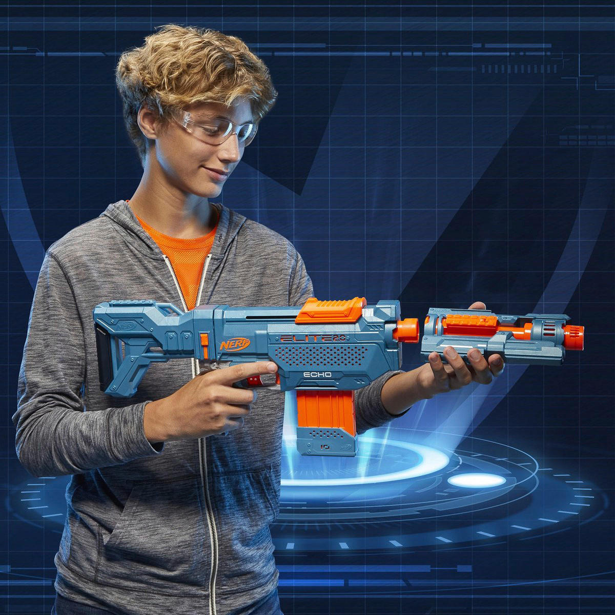 Hasbro Wasserblaster Nerf orange B/H/L: ca. 3x7x68 cm Nerf - orange/blau (68,00/3,00/7,00cm) - Hasbro