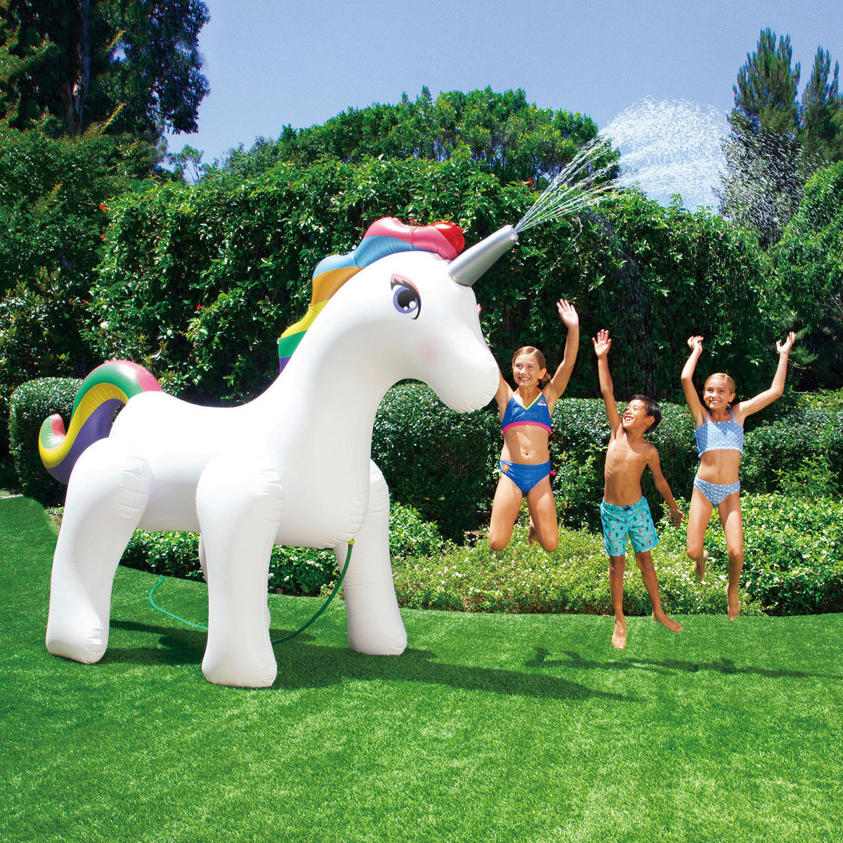 Summer Waves Wassersprinkler Einhorn B/H/T: ca. 127x211x284 cm Einhorn - weiß (127,00/211,00/284,00cm) - Summer Waves