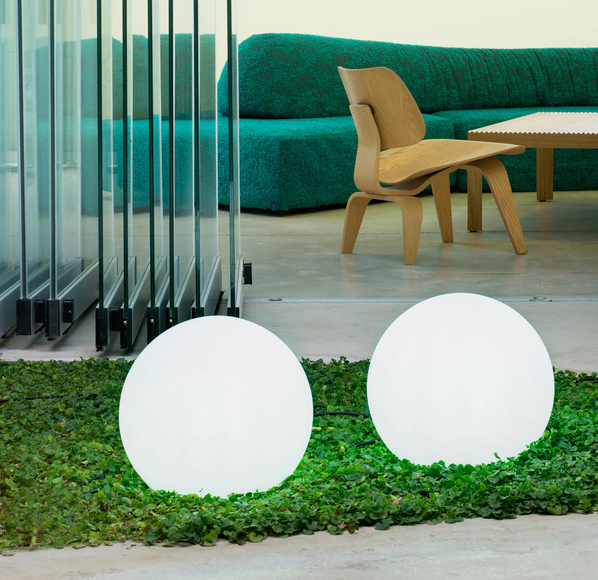 LED-Dekoleuchte transparent B/H/L: ca. 40x35x40 cm BULY 40 - transparent (40,00/40,00/35,00cm) - NewGarden