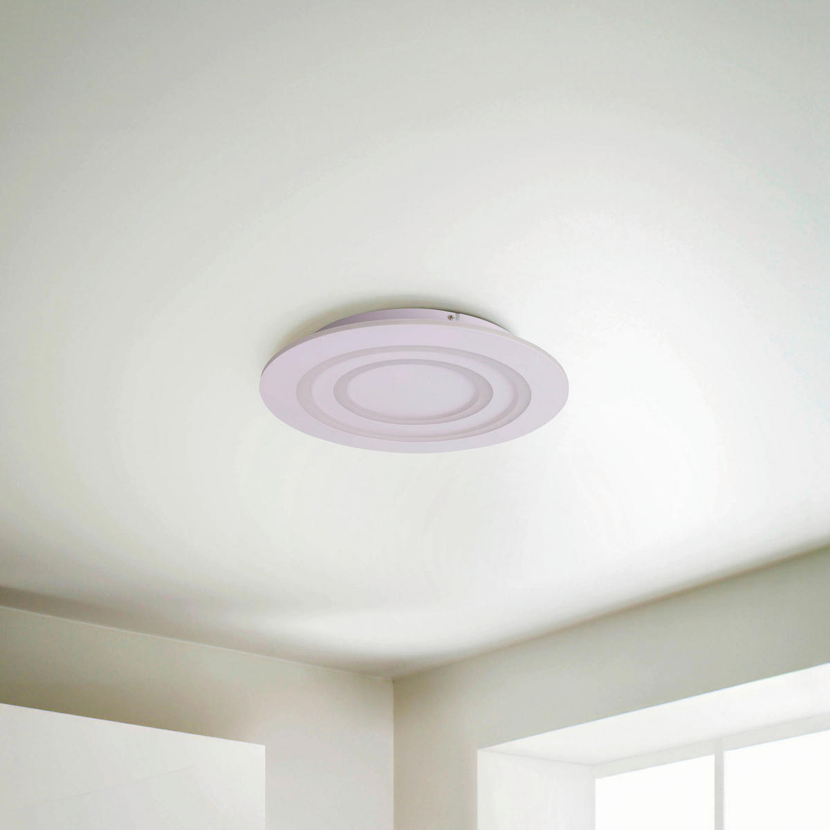 Näve Leuchten LED-Deckenleuchte weiß Metall Kunststoff B/H/T/D: ca. 50x6x50x50 cm MIREL - weiß (50,00/6,00/50,00cm) - Näve Leuchten