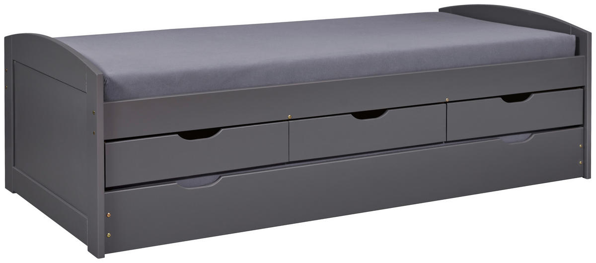 Funktionsbett Lena grau Liegefläche B/L: ca. 90x200 cm Lena - grau (98,00/63,00/205,00cm) - Inter Link