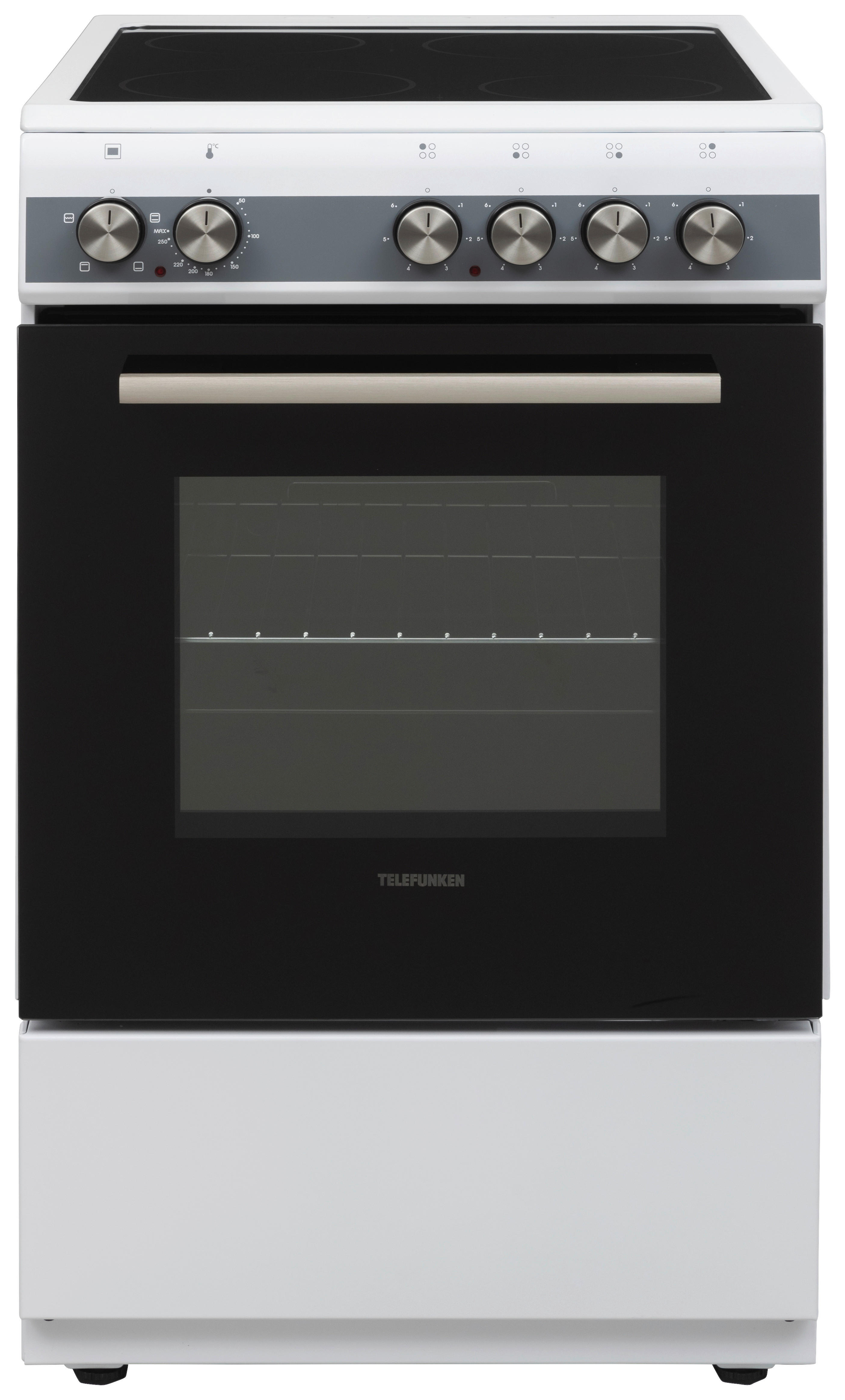 TELEFUNKEN Stand-Elektroherd TF-FS-5060-K4 weiß B/H/T: ca. 50x85x60 cm