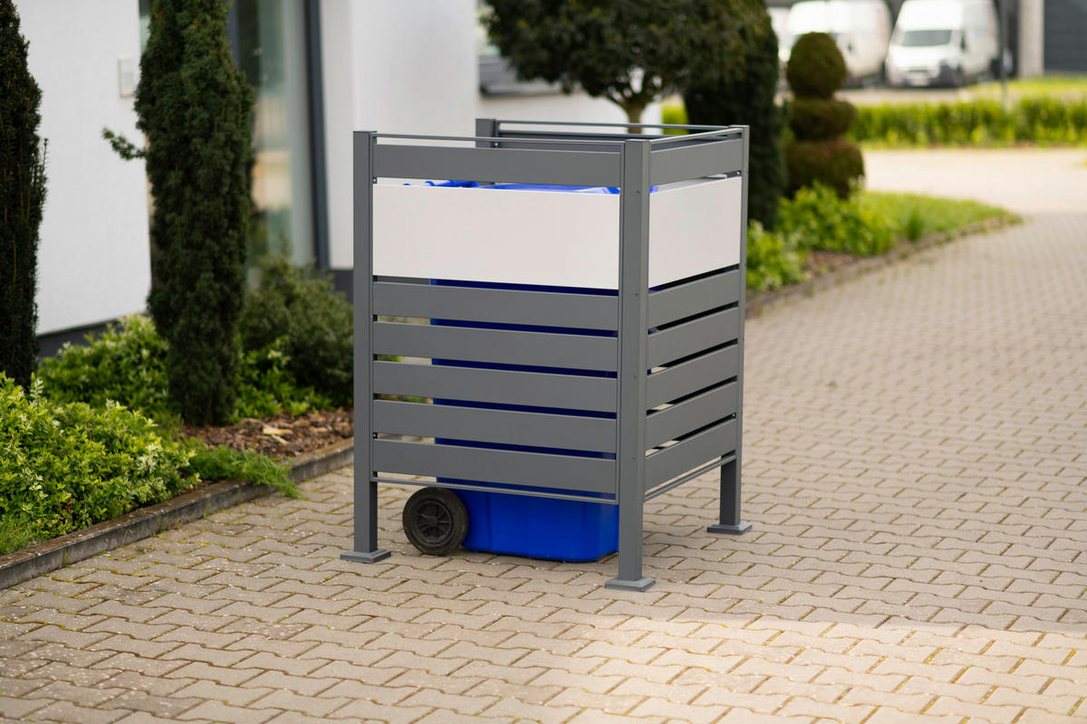 Westmann MülltonnenverkleidungBox Planum Box Planum - weiß/anthrazit (90,00/90,00/120,00cm) - Westmann