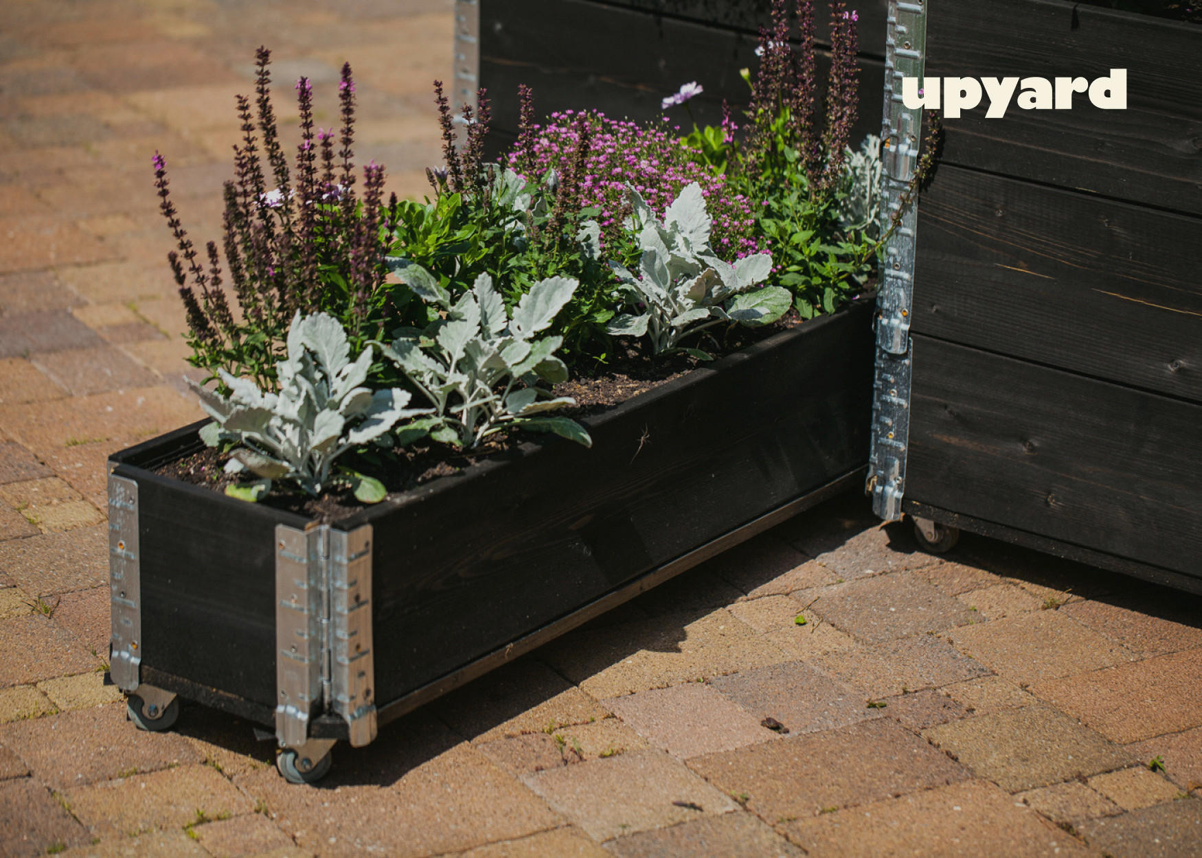 UPYARD Kräuterkasten INDUSTRIAL schwarz Holz B/L: ca. 30x80 cm INDUSTRIAL - schwarz (30,00/80,00cm) - UPYARD