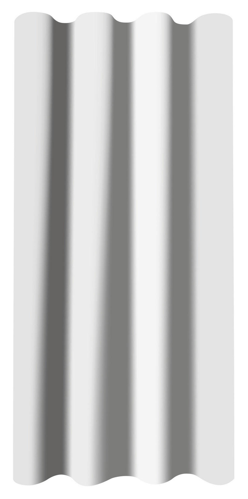 Acus Duschvorhang weiß Kunststoff B/L: ca. 180x200 cm Duschvorhang_Uni weiß - weiß (180,00/200,00cm) - Acus