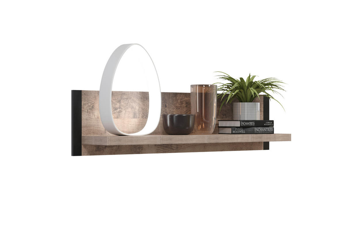 Wandboard Emile Eiche Tabak Nachbildung B/H/T: ca. 110x28x23 cm Emile - Eiche (110,00/28,00/23,00cm) - Trendteam