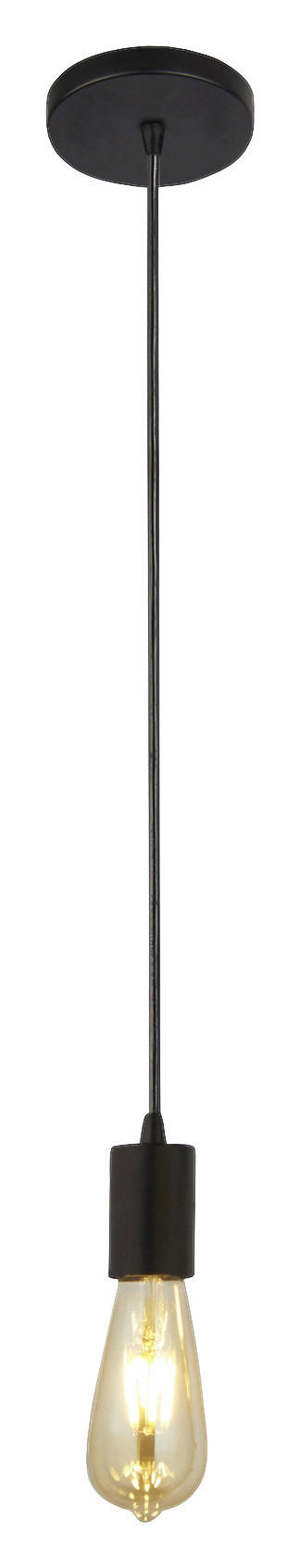 Searchlight Pendelleuchte schwarz Stahl B/H/L/D: ca. 10x150x10x10 cm E27 1 Brennstellen Squiggle - schwarz (10,00/10,00/150,00cm) - Searchlight