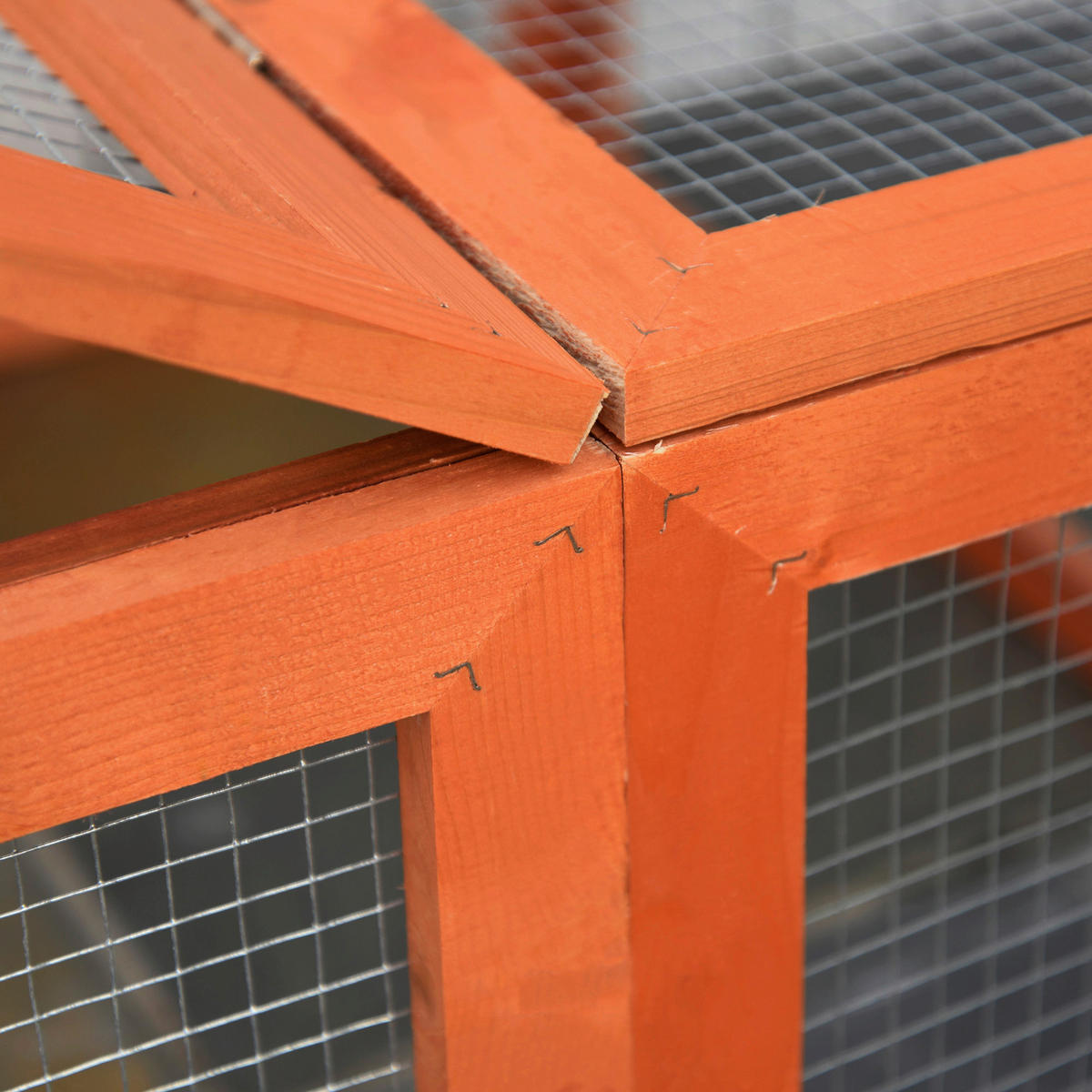 PawHut Stall orange Holz B/H/L: ca. 90x180x48 cm Kleintierstall - orange (48,00/90,00/180,00cm) - PawHut