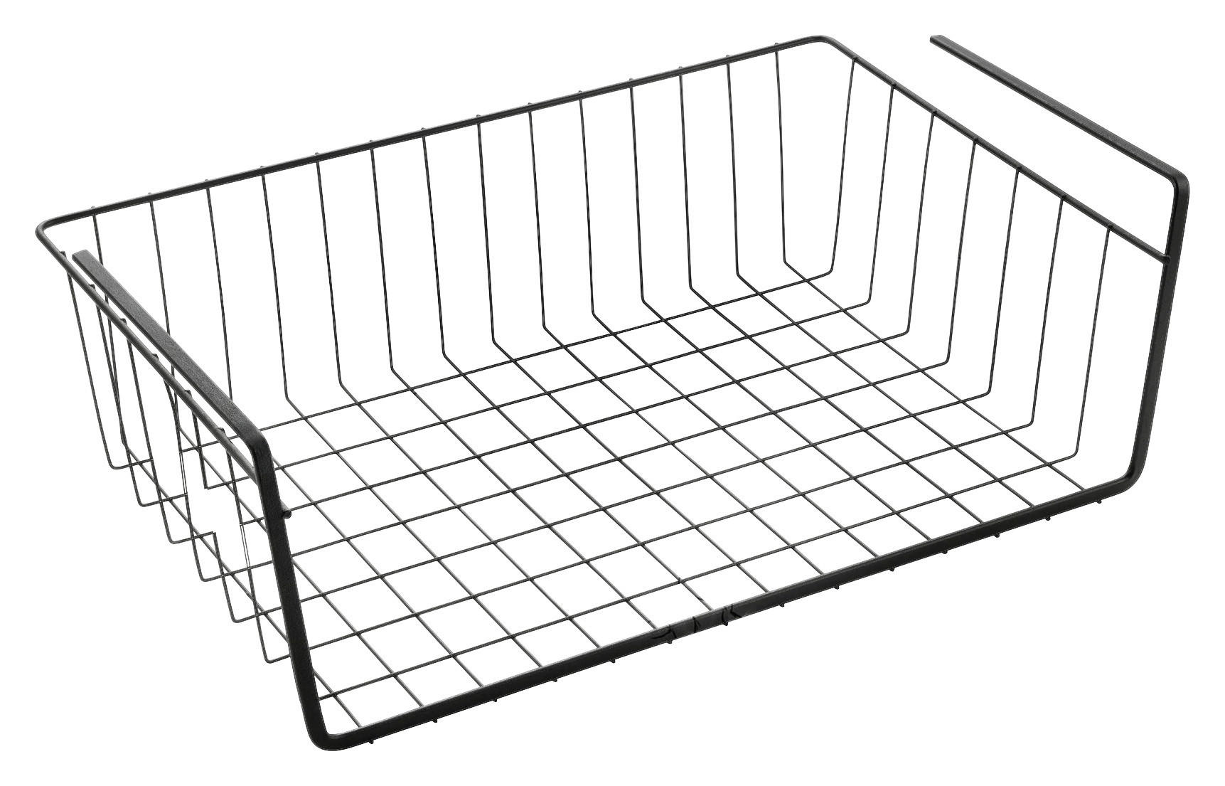 Metaltex Schrankkorb mattschwarz Metall B/H/T: ca. 40x14x26 cm Schrankkorb_Kanguro_Lava - mattschwarz (40,00/14,00/26,00cm) - Metaltex