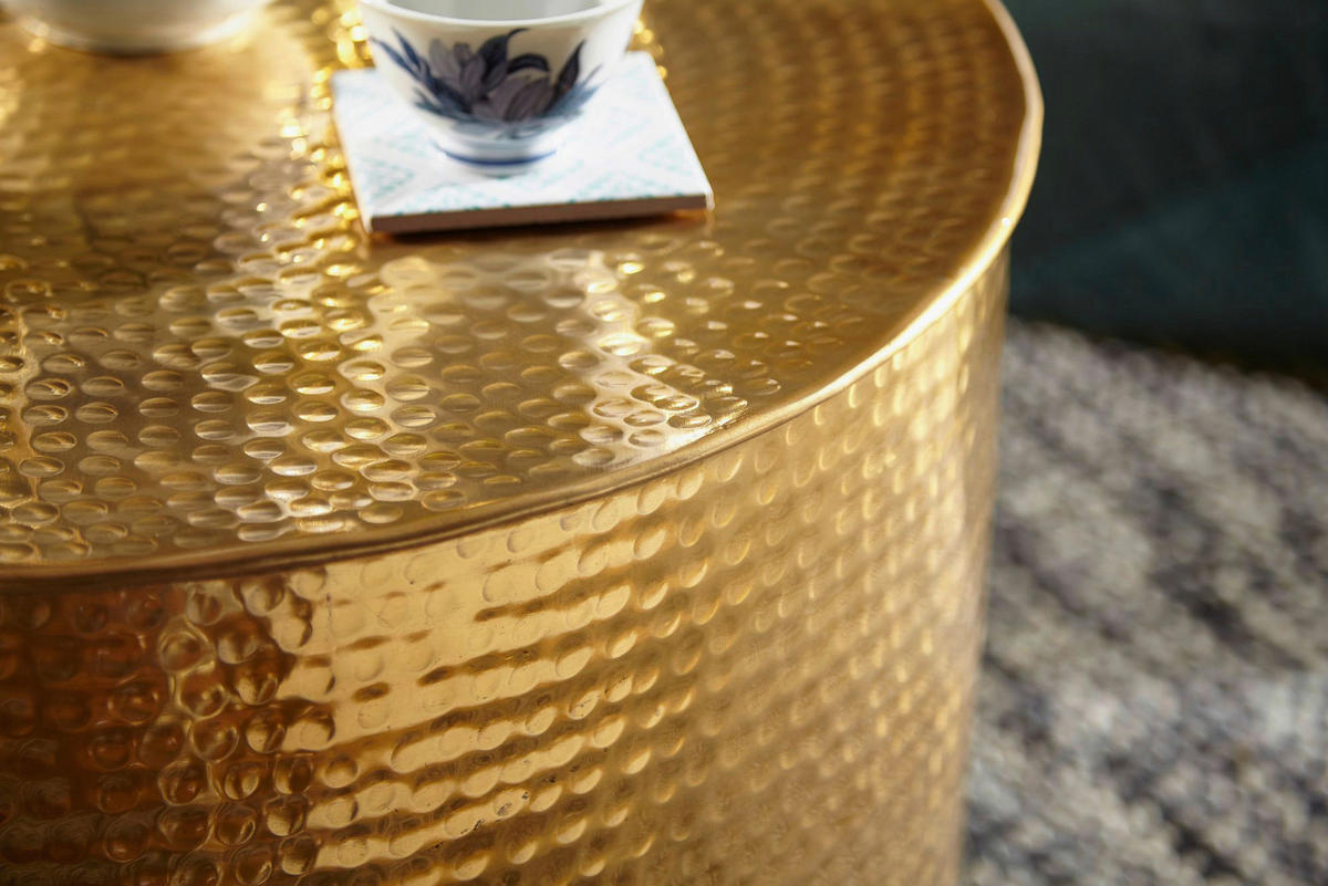Couchtisch gold H: ca. 40 cm Couchtisch - gold (40,00cm) - Wohnling
