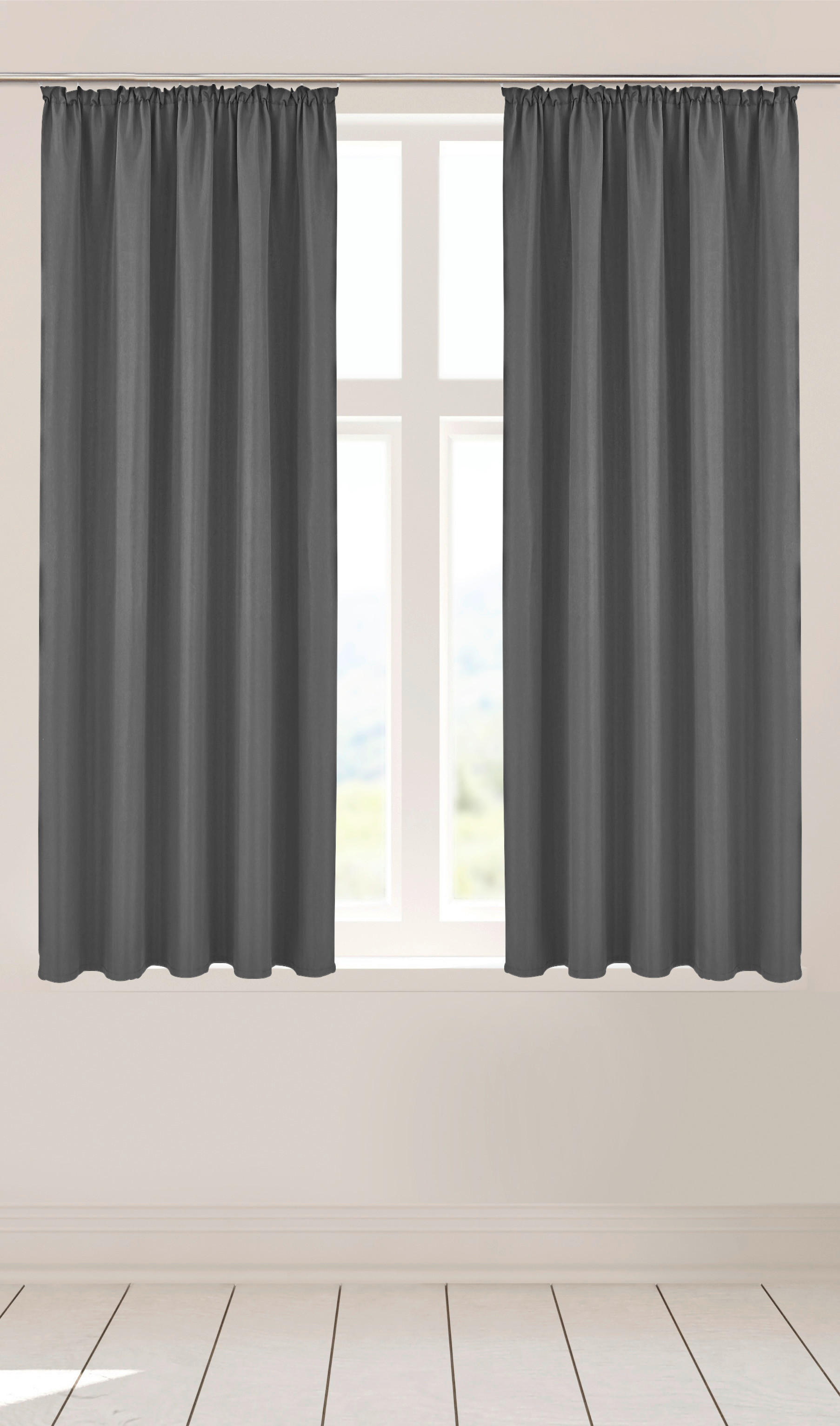 Verdunklungsvorhang Linus silber B/L: ca. 140x175 cm Linus - silber (140,00/175,00cm) - ACUS design collection