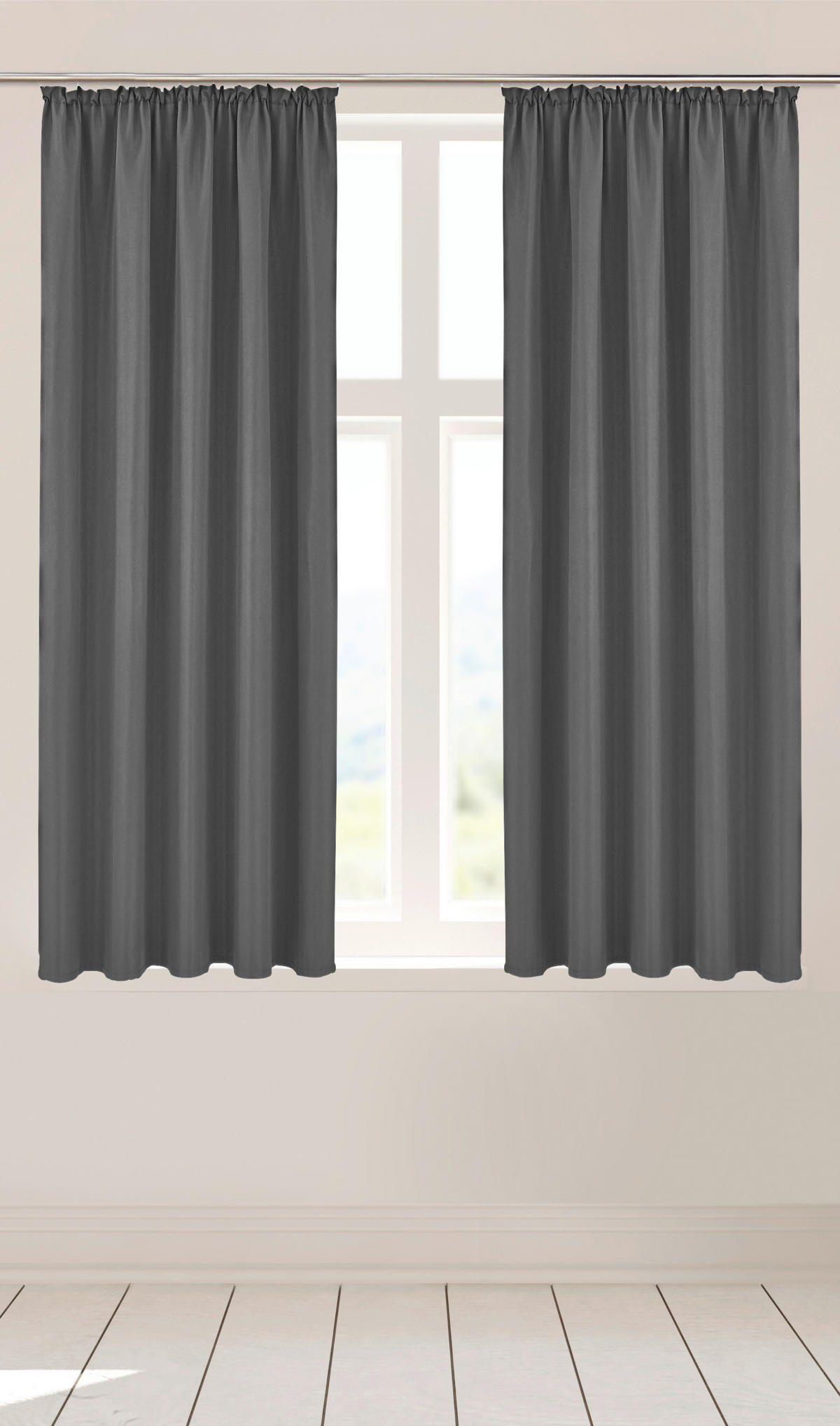 Verdunklungsvorhang Linus silber B/L: ca. 140x175 cm Linus - silber (140,00/175,00cm) - ACUS design collection