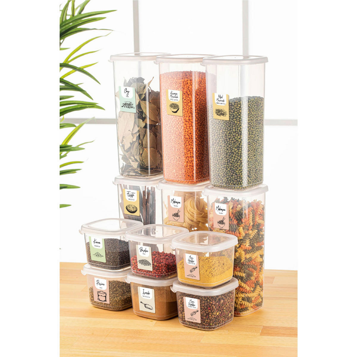 HermiaConcept Vorratsdosenset 12-tlg. weiß 12-tlg. - weiß - HermiaConcept