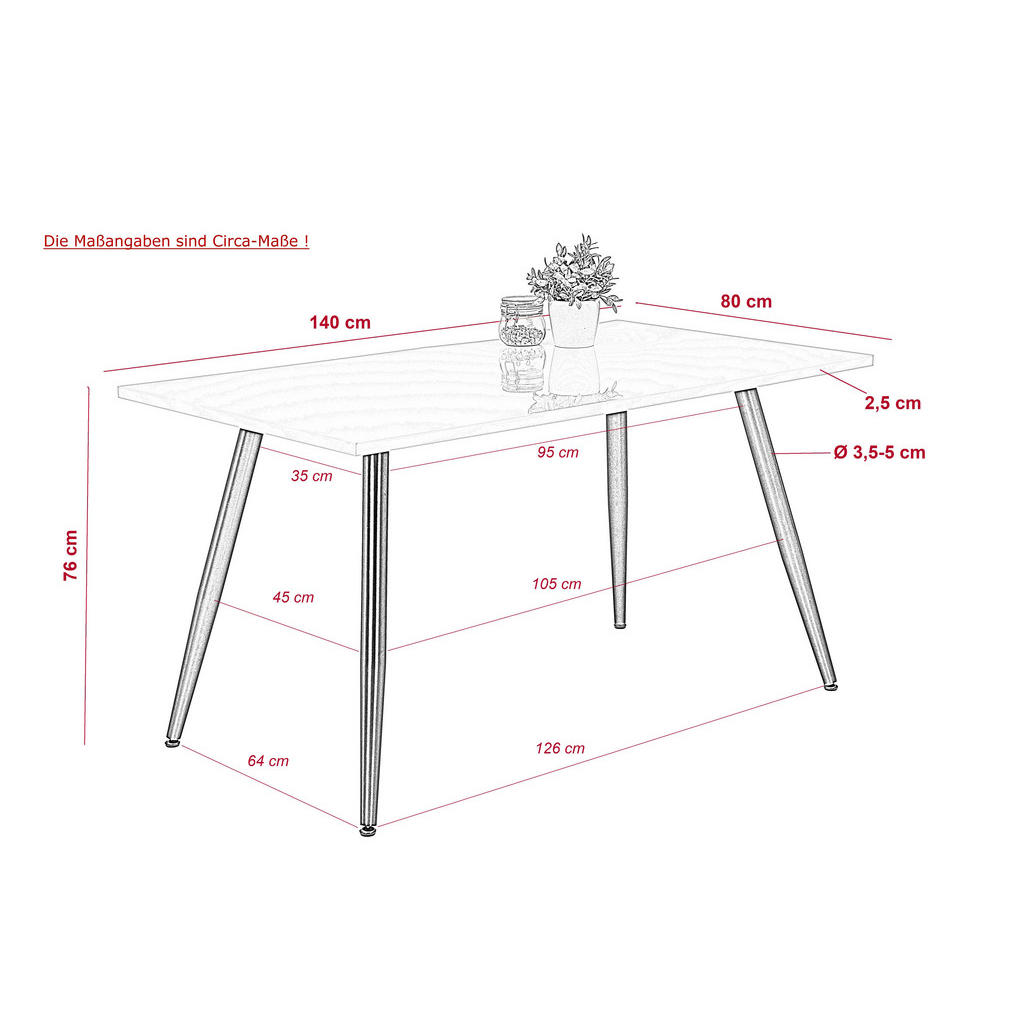 Thumbnail - Essgruppe Brenz Holzwerkstoff B/H/T: ca. 180x76x90 cm