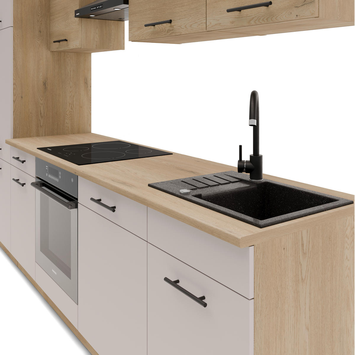 Stolarz-Lempert Küchenblock Max II Cashmere Eiche Nachbildung B/H/T: ca. 280x200x60 cm Max II - Cashmere (280,00/200,00/60,00cm) - Stolarz-Lempert