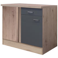 Eckunterschrank Morena grau matt B/H/T: ca. 110x85x60 cm Morena - Eiche/Basalt (110,00/85,00/60,00cm) - Flex-Well