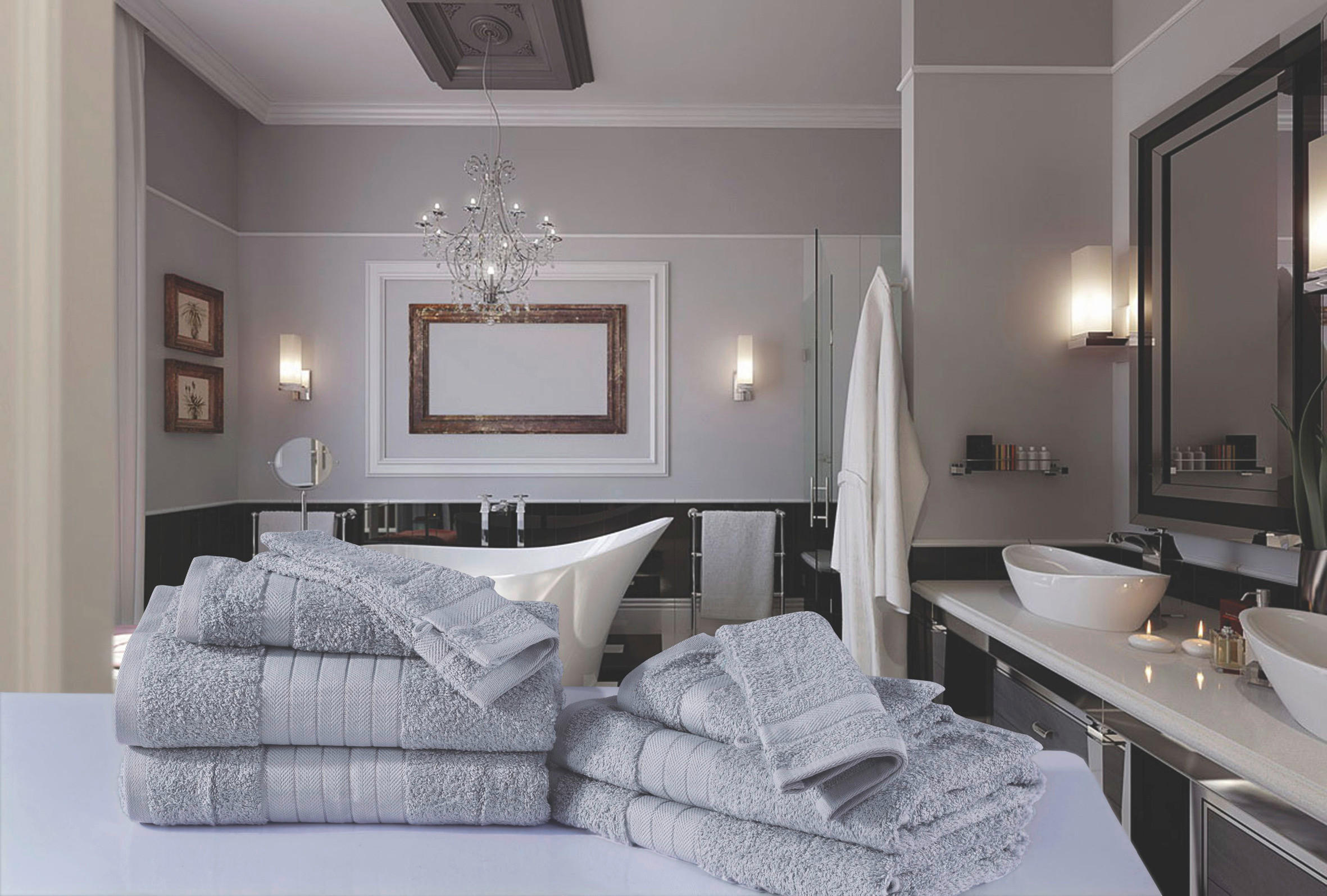 Good Morning Frottier-Set 8-teilig Frottierset_8-teilig_silber - silber - Good Morning