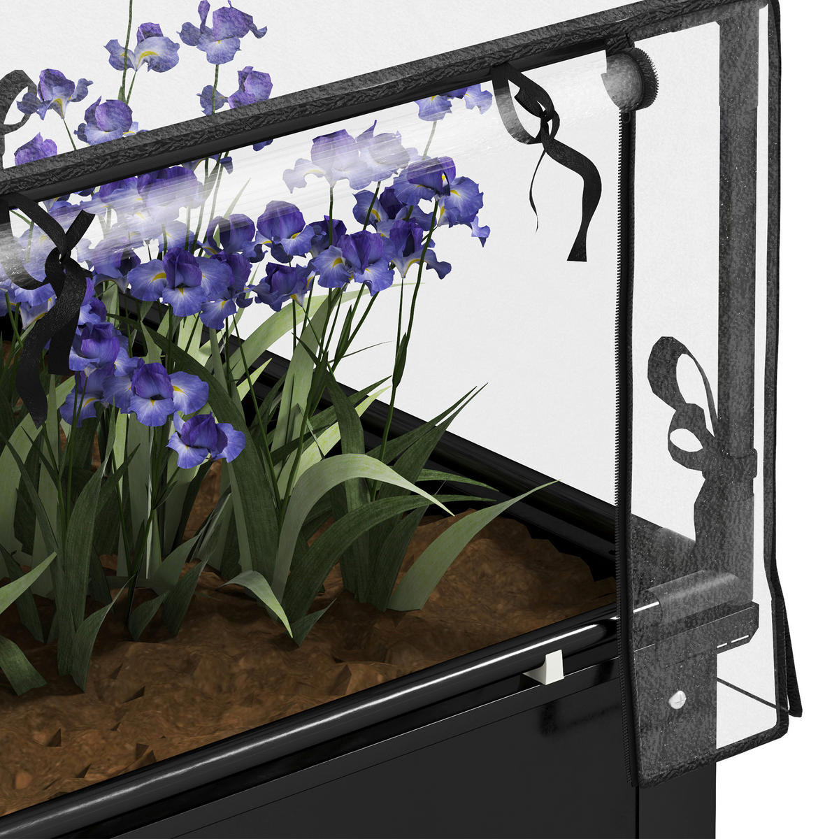 Outsunny Hochbeet schwarz Stahl B/H/L: ca. 60x120x60 cm Hochbeet - schwarz (60,00/60,00/120,00cm) - Outsunny