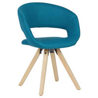Stuhl blau B/H/T: ca. 43x80x56 cm Esszimmerstuhl - blau/Eiche (43,00/80,00/56,00cm) - Wohnling