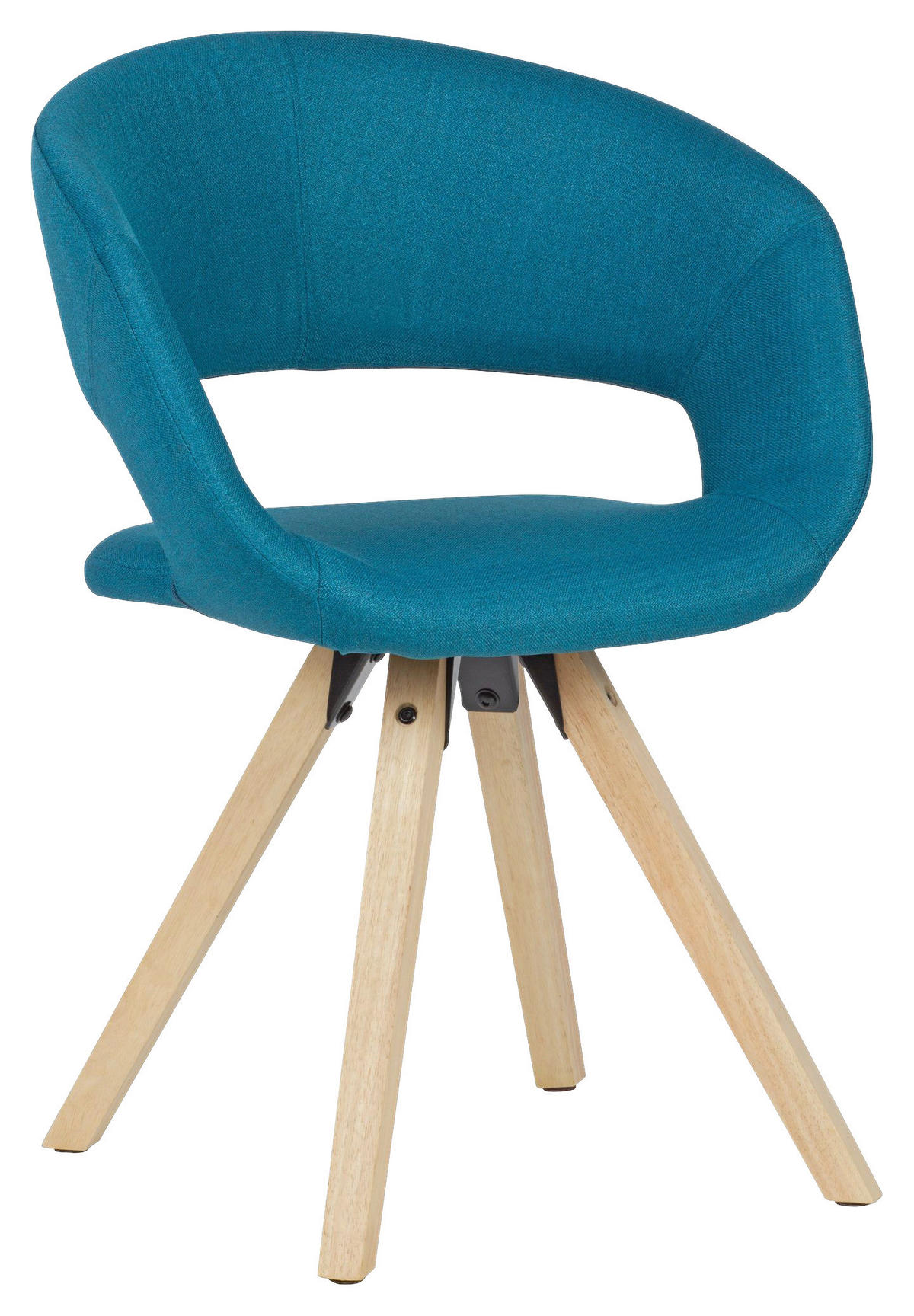 Stuhl blau B/H/T: ca. 43x80x56 cm Esszimmerstuhl - blau/Eiche (43,00/80,00/56,00cm) - Wohnling