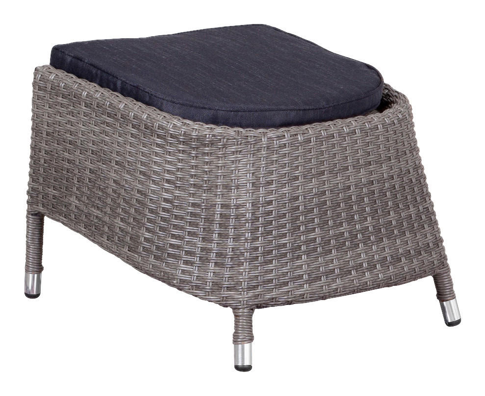 deVries Fußhocker Dining grau B/H/L: ca. 54x42x56 cm Fußhocker Dining - grau (56,00/54,00/42,00cm) - deVries